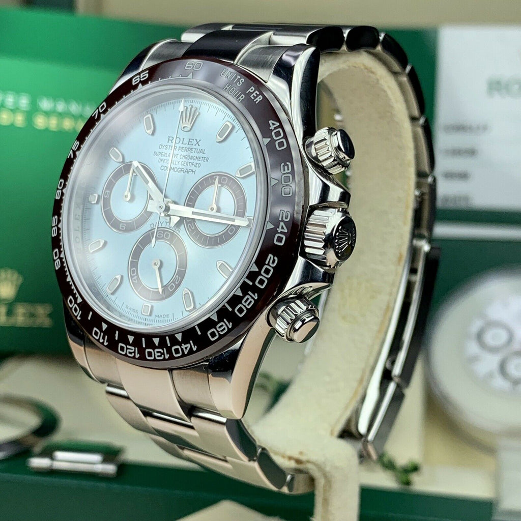 2014 Rolex Daytona 116520 Converted To 116506 With Box & Card Full Set
