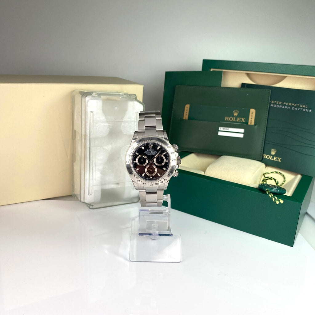 2014 Rolex Daytona 116520 New Old Stock APH Black Dial Random Full Stickers NOS Complete