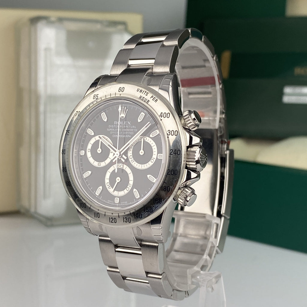 2014 Rolex Daytona 116520 New Old Stock APH Black Dial Random Full Stickers NOS Complete