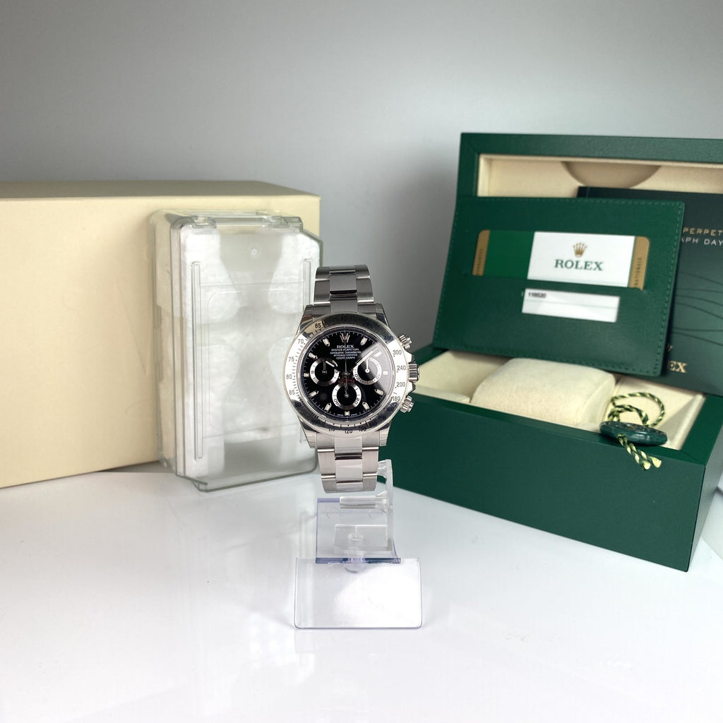 2014 Rolex Daytona 116520 New Old Stock Black Dial Random Full Stickers NOS Complete