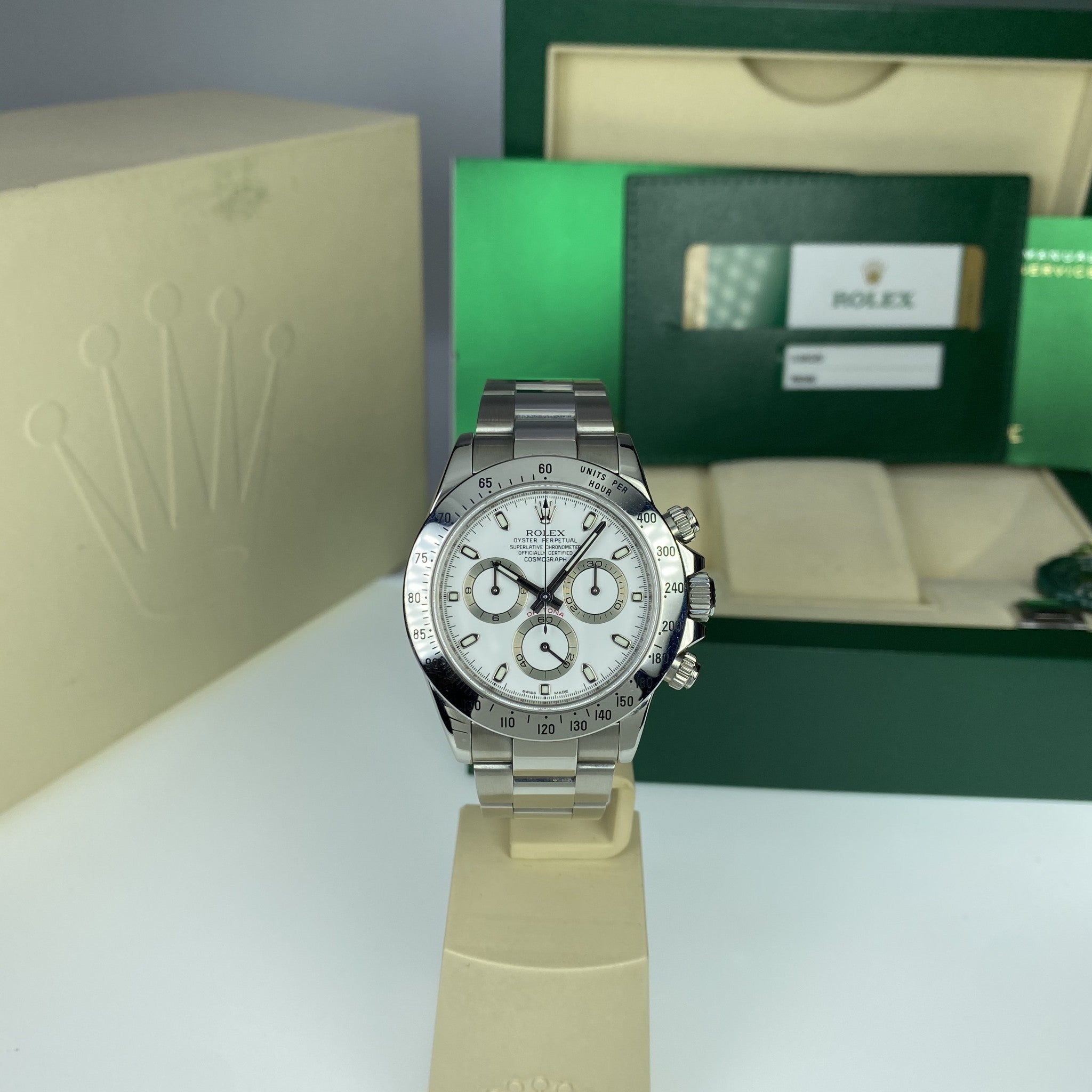2014 Rolex Daytona 116520 White Dial Full Set Box & papers