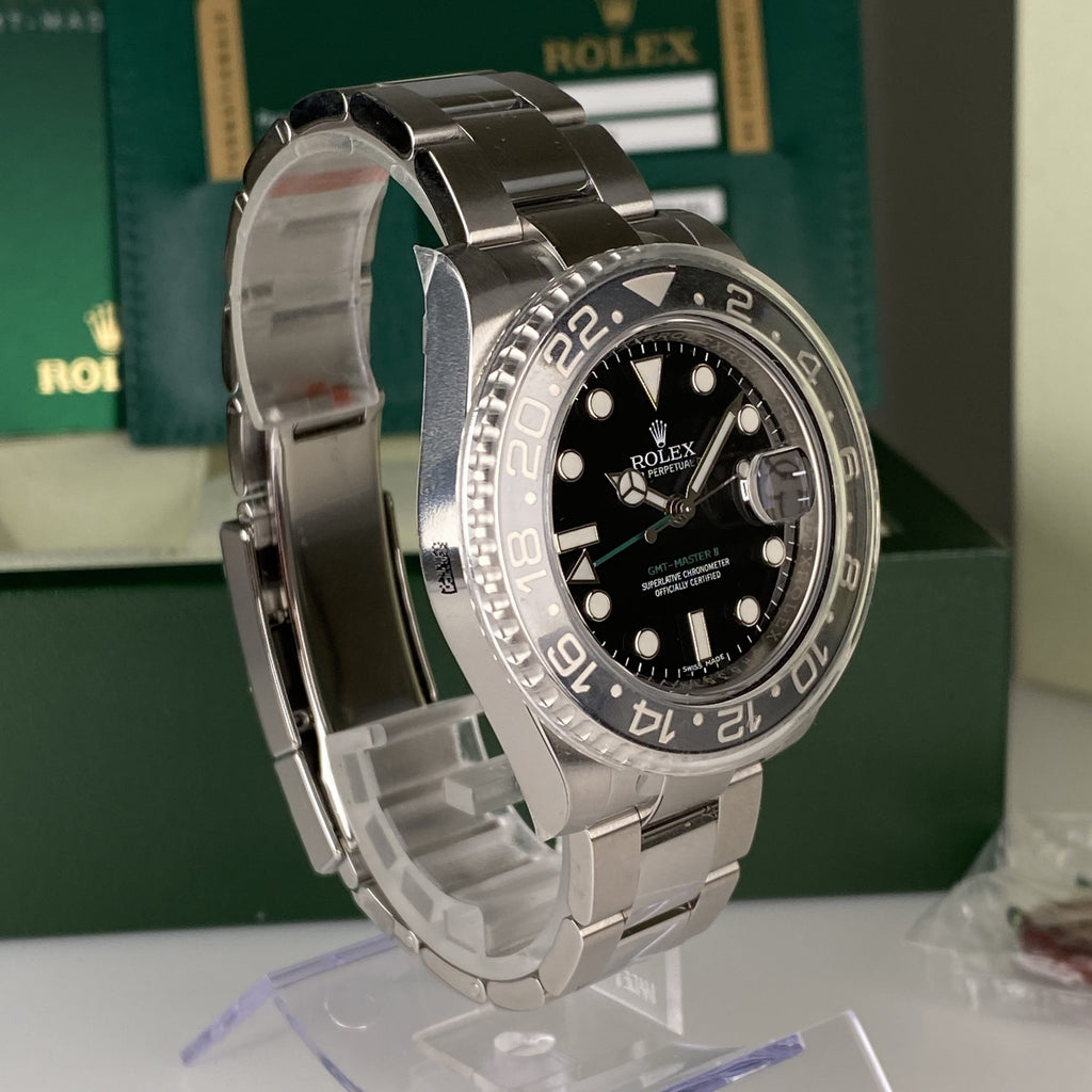 2015 Rolex GMT-Master II 116710LN New Old Stock Full Stickers with Box & Card Complete Discontinued Model