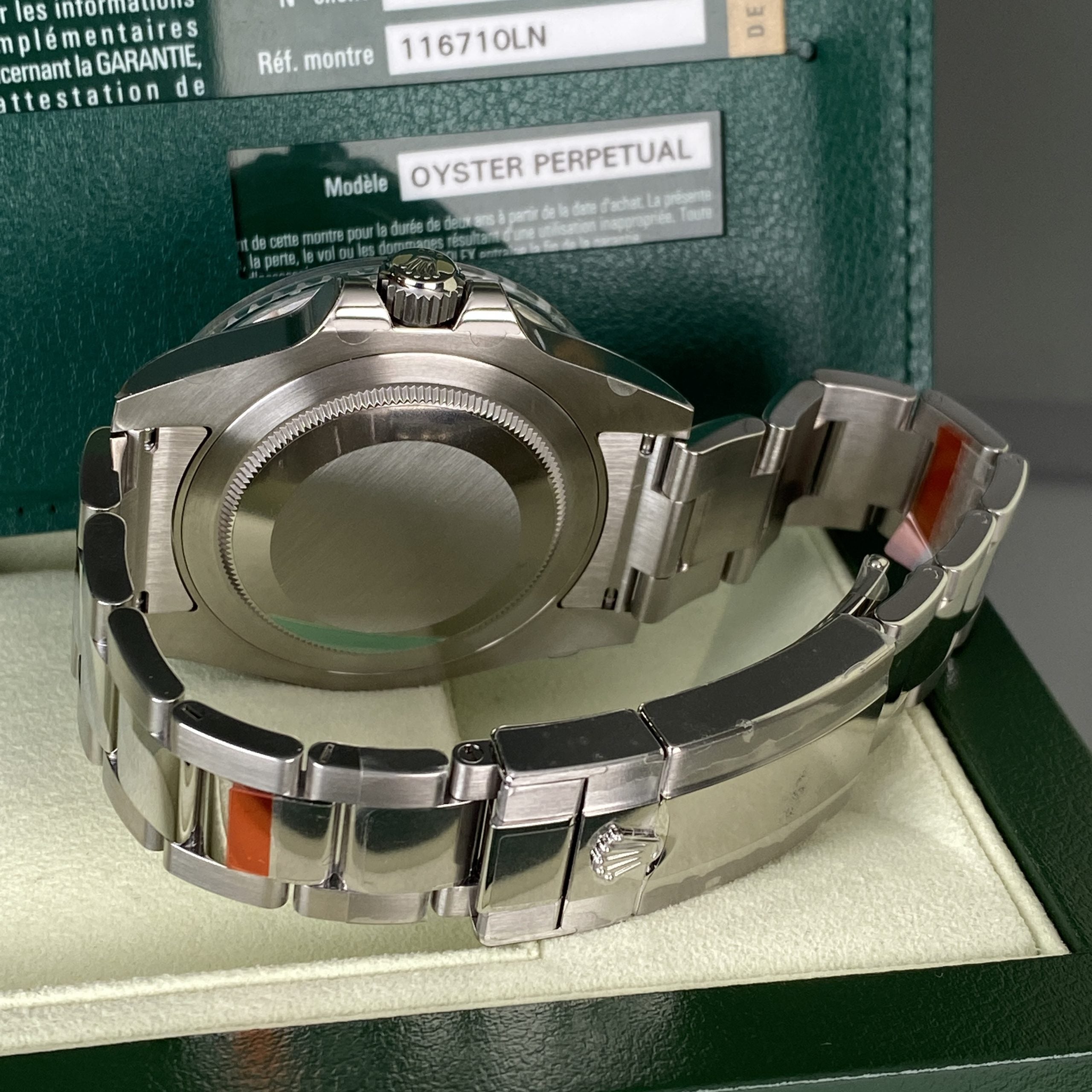 2015 Rolex GMT-Master II 116710LN New Old Stock Full Stickers with Box & Card Complete Discontinued Model