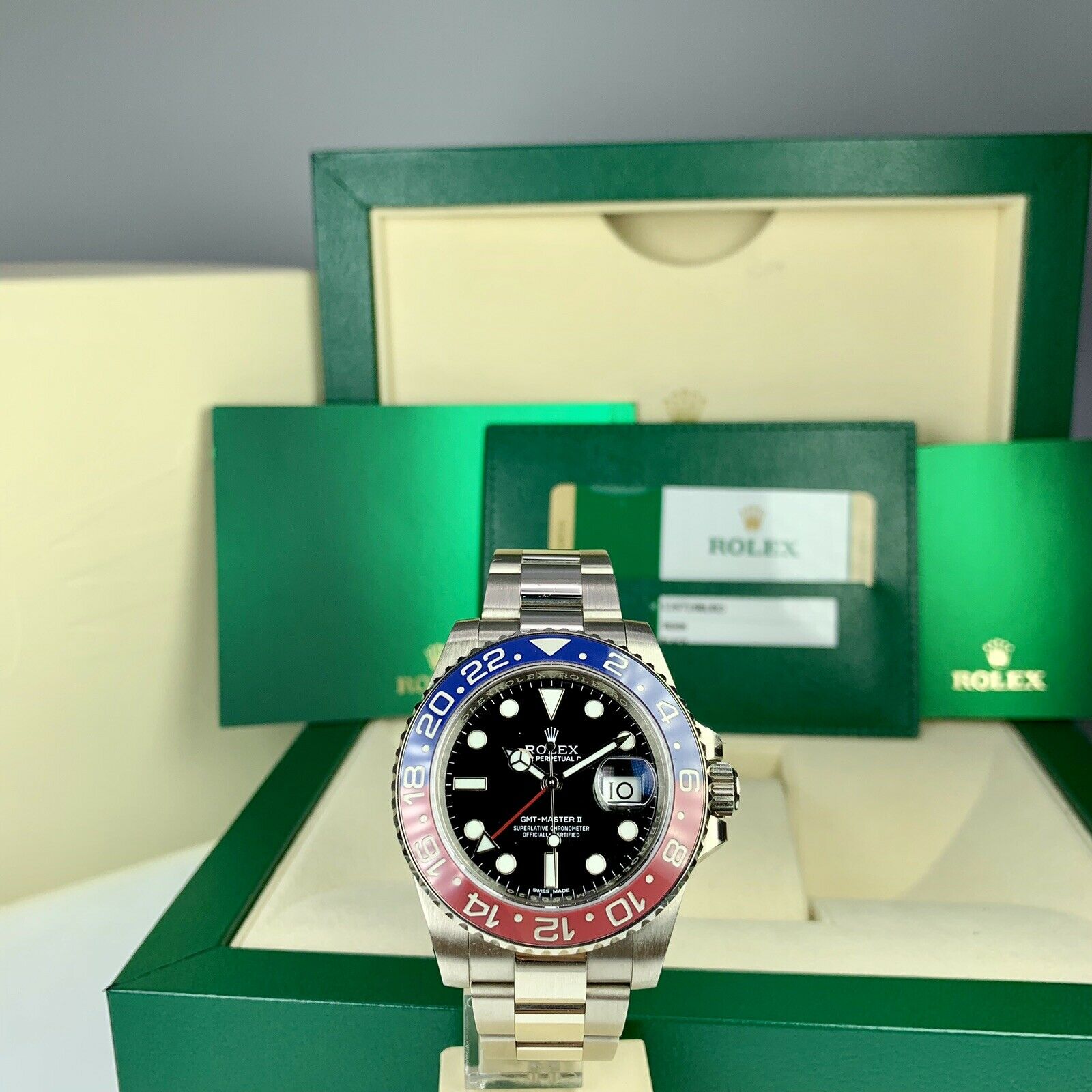 2018 Rolex GMT Master II 116719 BLRO With Box And Card Unpolished Black Dial