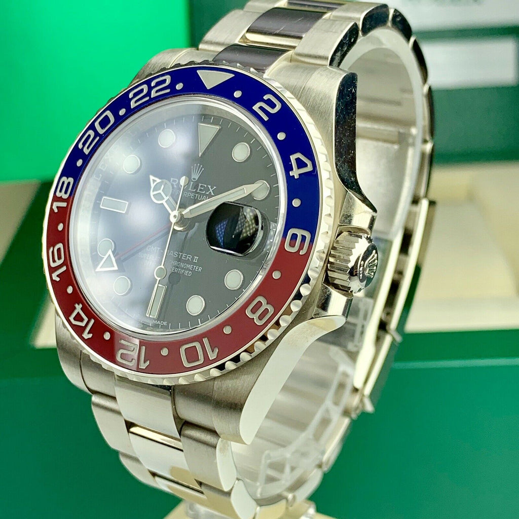 2018 Rolex GMT Master II 116719 BLRO With Box And Card Unpolished Black Dial