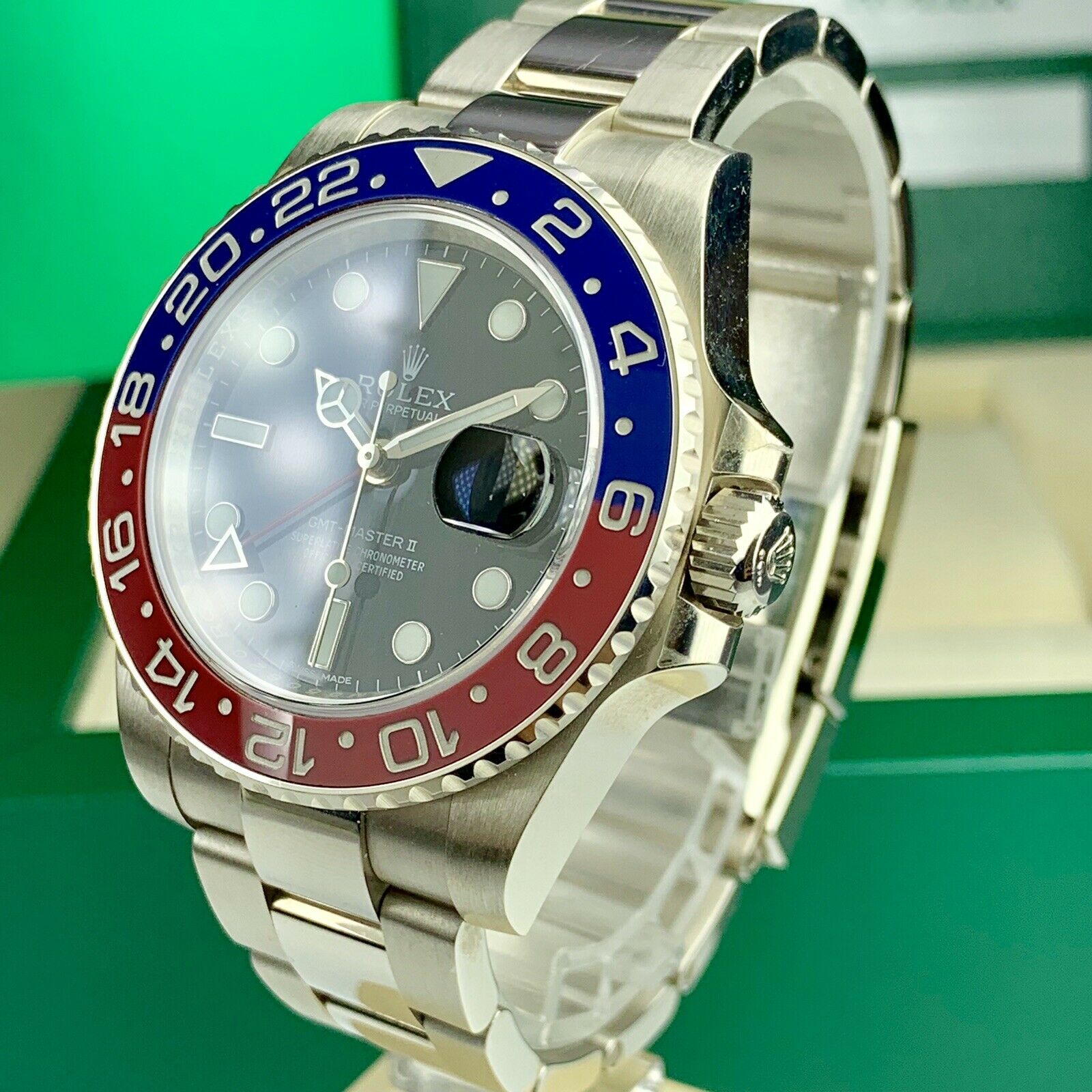 2018 Rolex GMT Master II 116719 BLRO With Box And Card Unpolished Black Dial