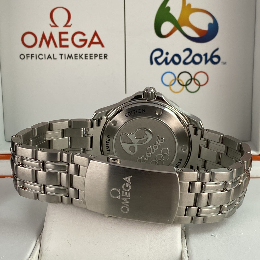 2016 Omega Seamaster Diver 300 Co-axial Olympic Collection Rio Ref.522.30.41.20.01.001 New Old Stock Complete Set Box and Papers