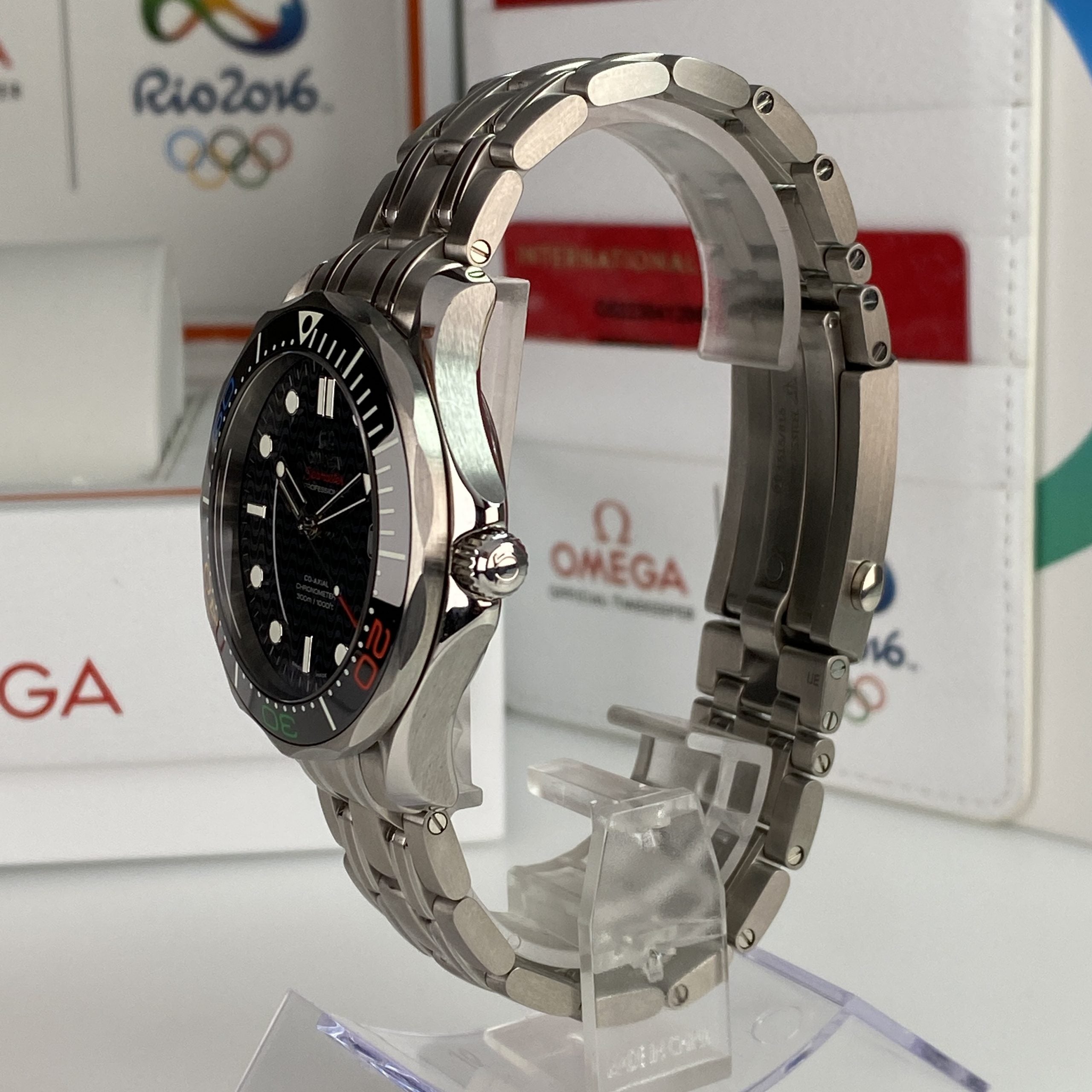 2016 Omega Seamaster Diver 300 Co-axial Olympic Collection Rio Ref.522.30.41.20.01.001 New Old Stock Complete Set Box and Papers