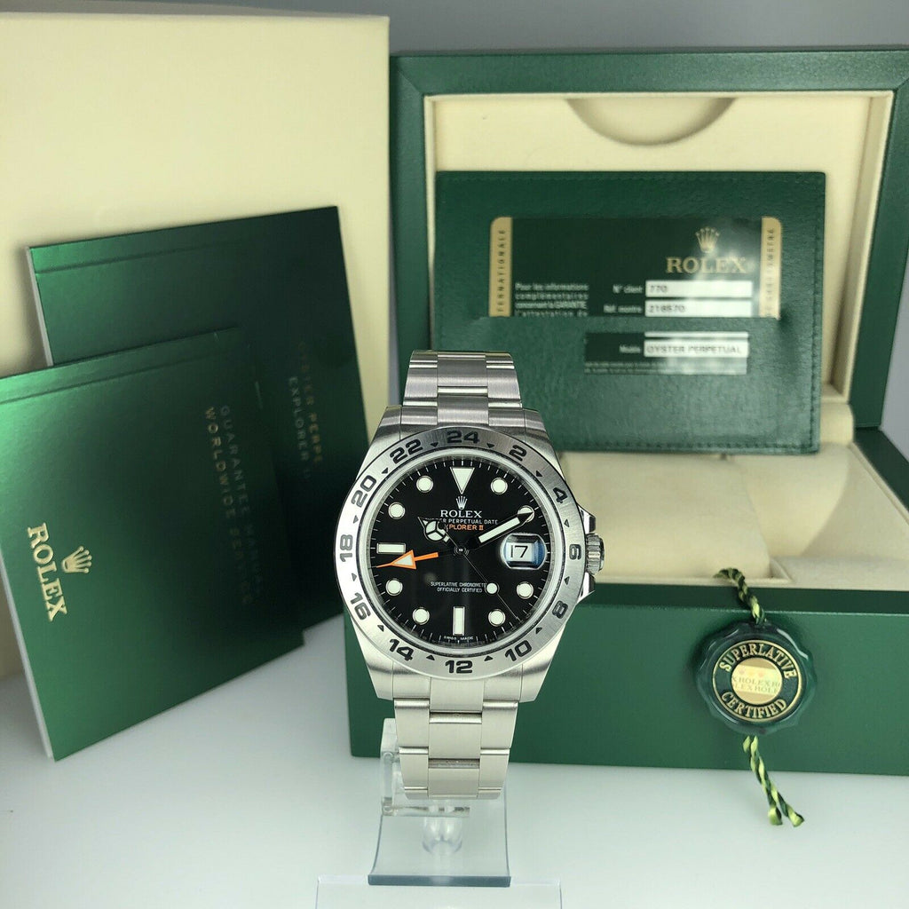 2016 Rolex Explorer II 216570 42mm Box And Card Full Set Unpolished