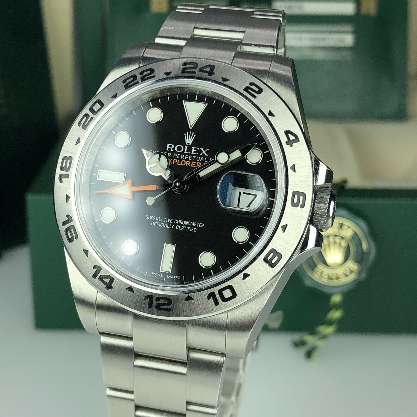 2016 Rolex Explorer II 216570 42mm Box And Card Full Set Unpolished