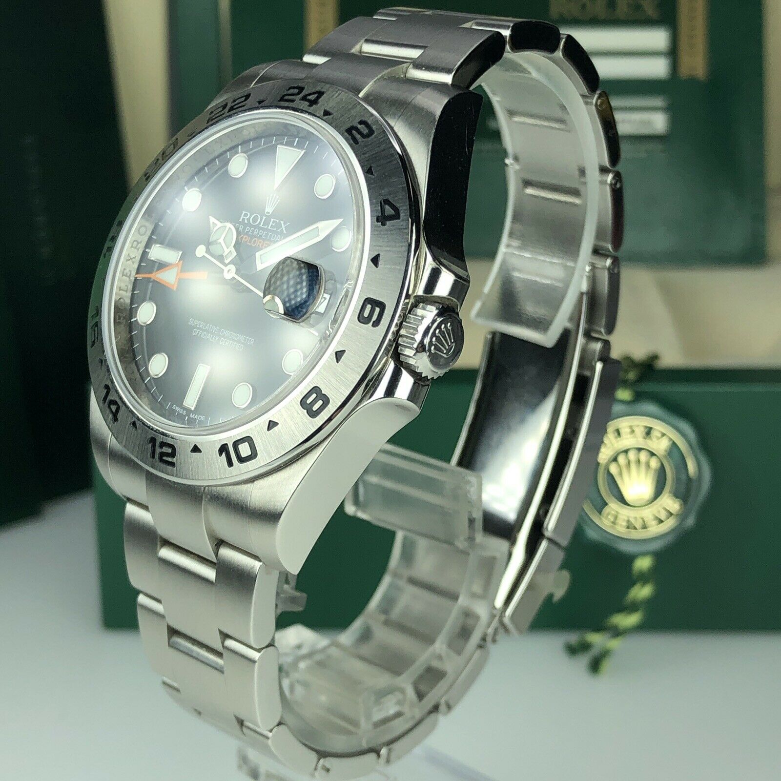 2016 Rolex Explorer II 216570 42mm Box And Card Full Set Unpolished