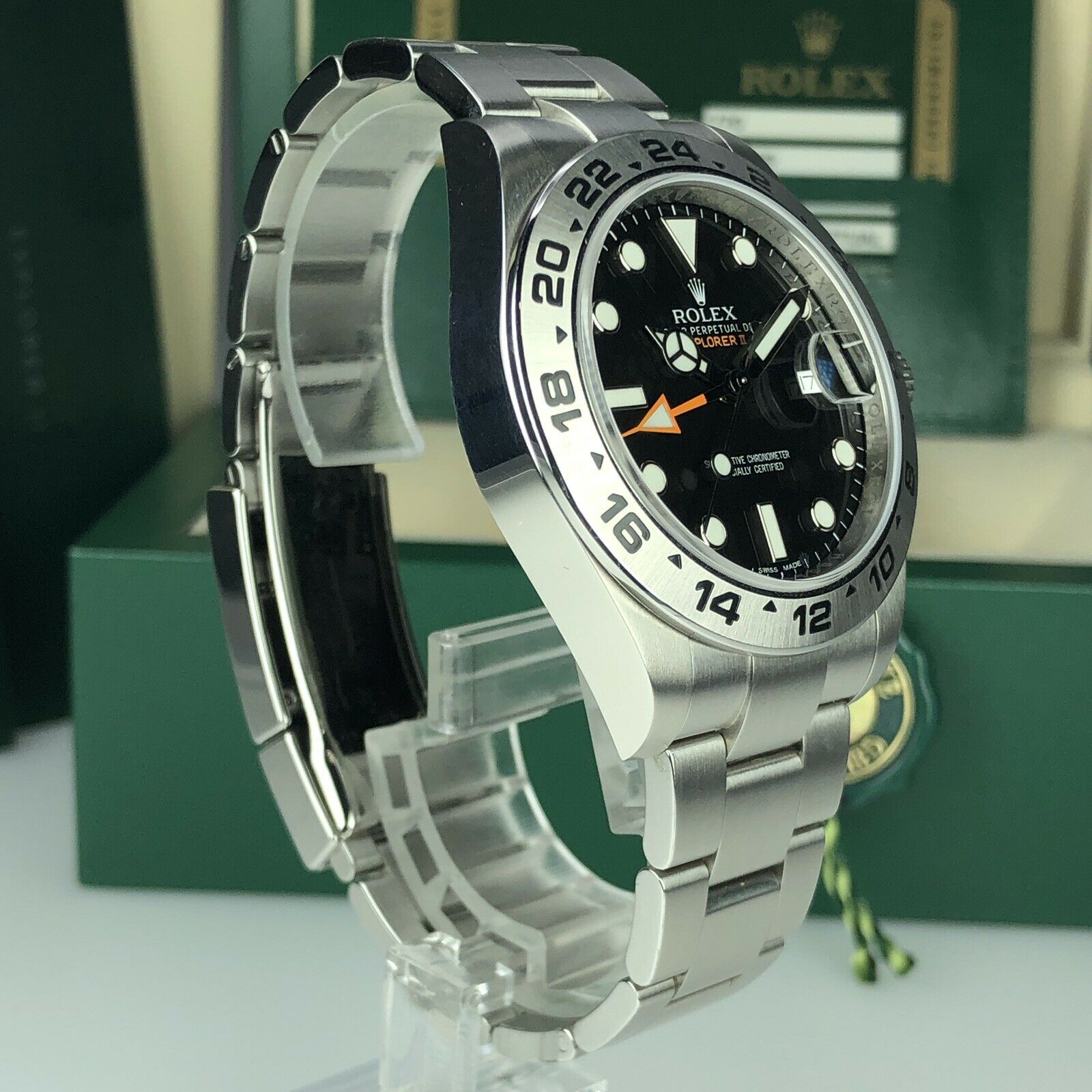 2016 Rolex Explorer II 216570 42mm Box And Card Full Set Unpolished