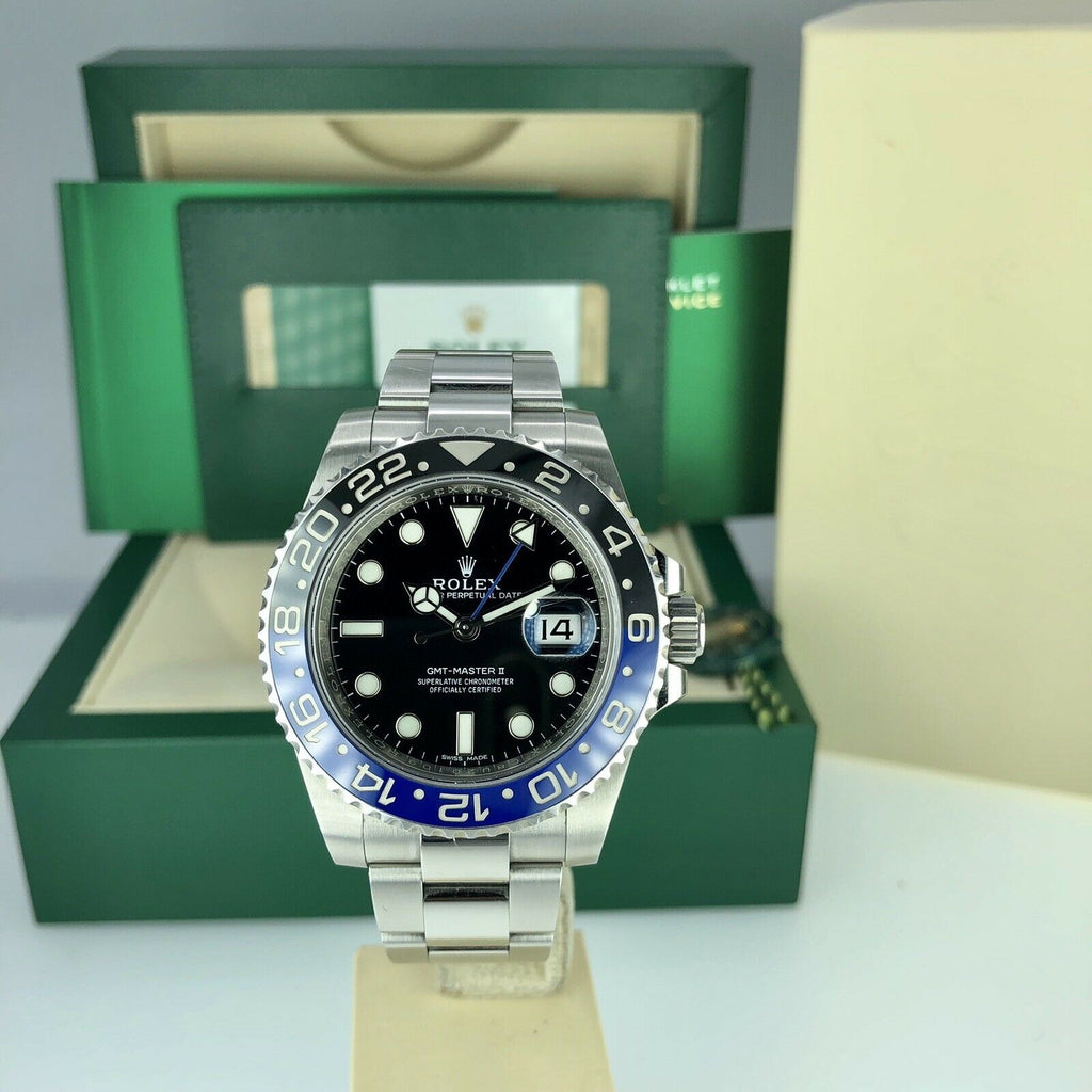 2016 Rolex GMT Master II 116710BLNR Batman With Box And Card Full Set Unpolished