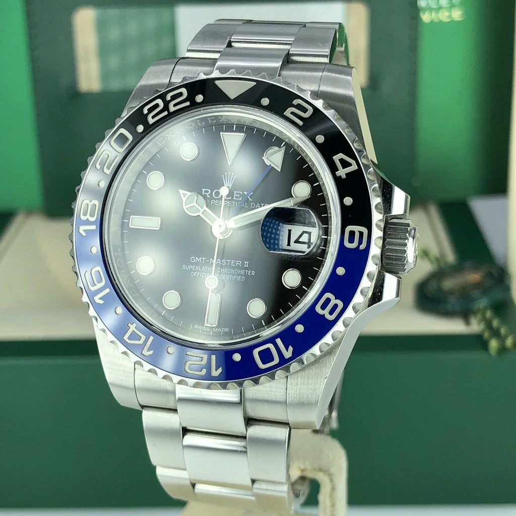 2016 Rolex GMT Master II 116710BLNR Batman With Box And Card Full Set Unpolished
