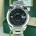 2017 Rolex Datejust II 116300 41mm Gray Roman W Box & Card Mint Condition