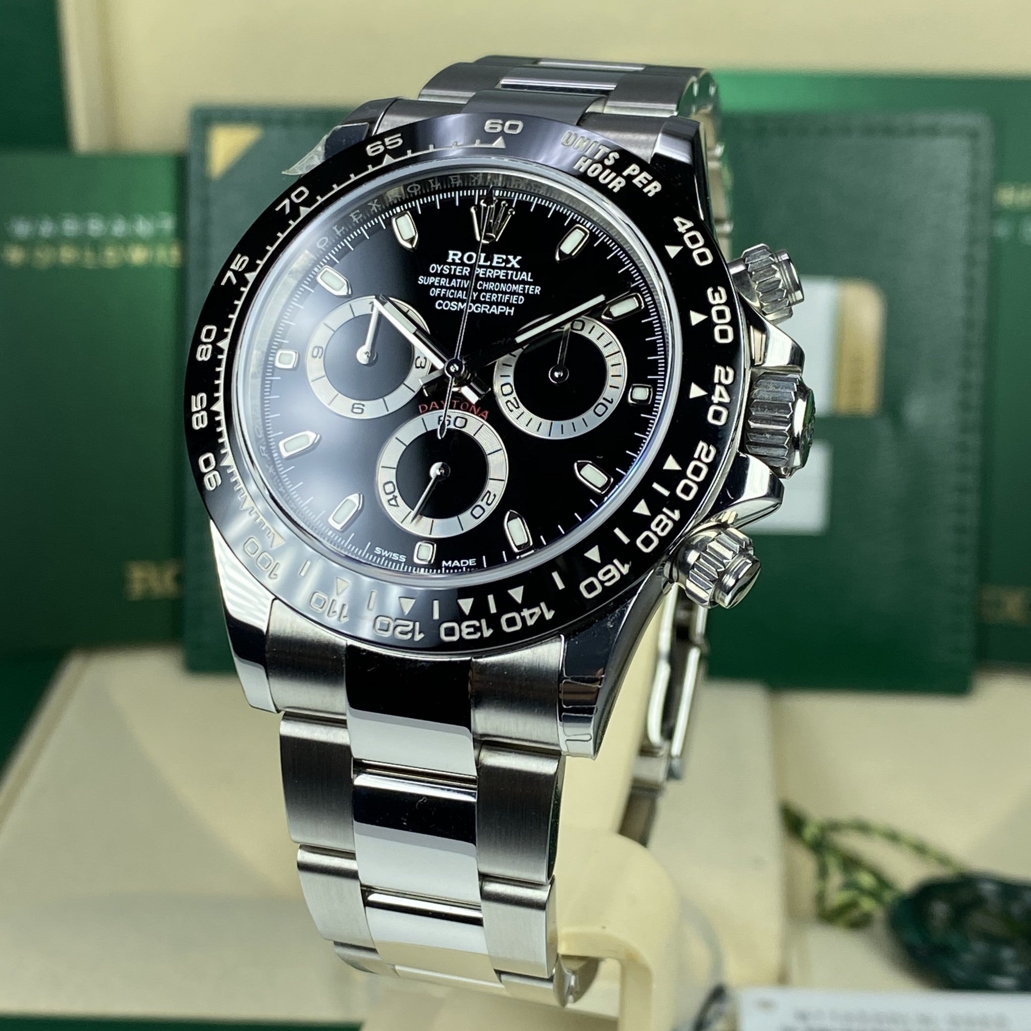2017 Rolex Daytona 116500LN Black Dial With Box & Card Full Set