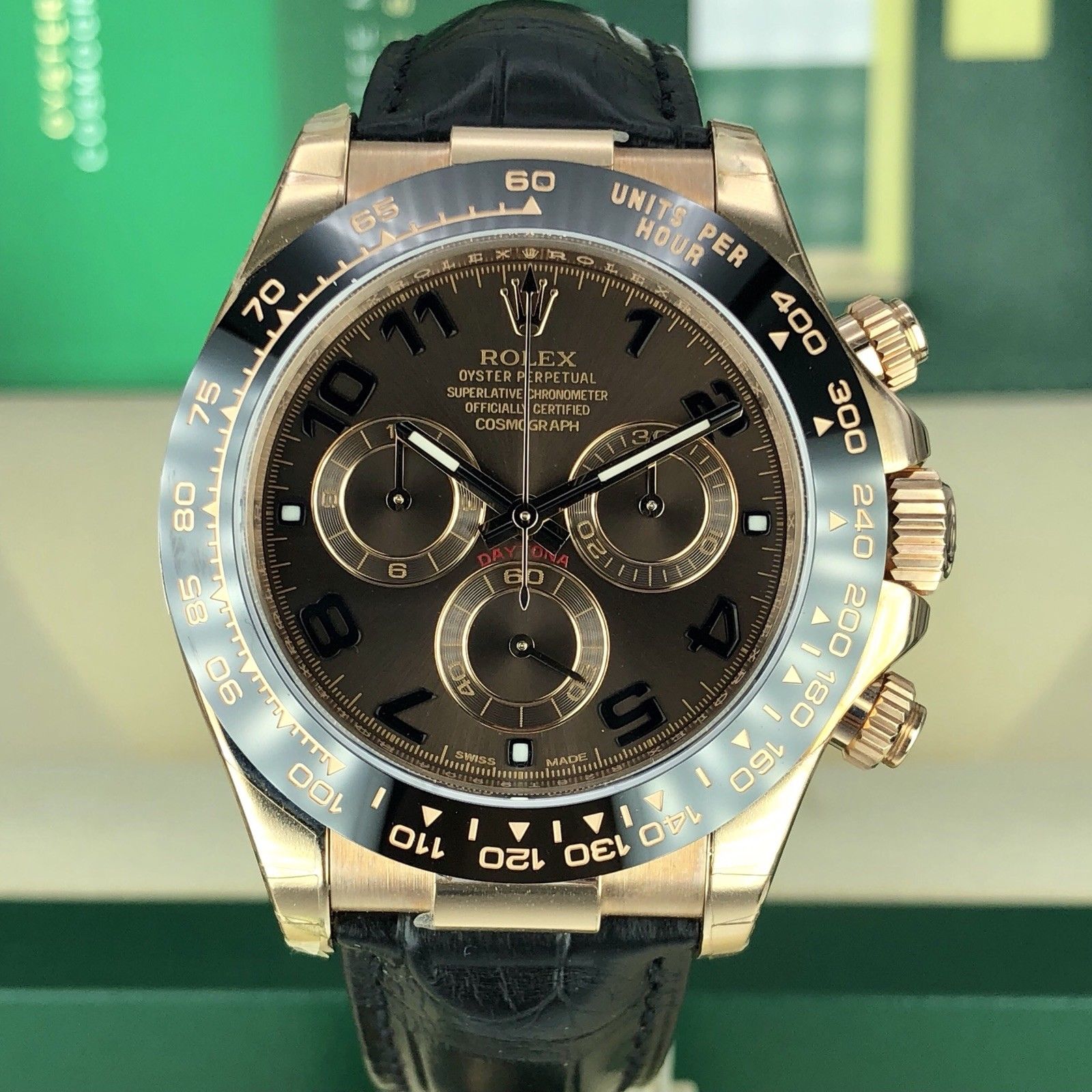 2018 Rolex Daytona 116515LN Ceramic Chocolate Rose Gold Unworn Box Card
