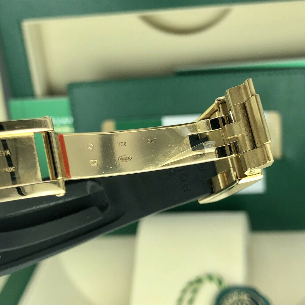 2018 Rolex Daytona 116518LN Yellow Gold Champagne/Black Dial Rubber Box & Card