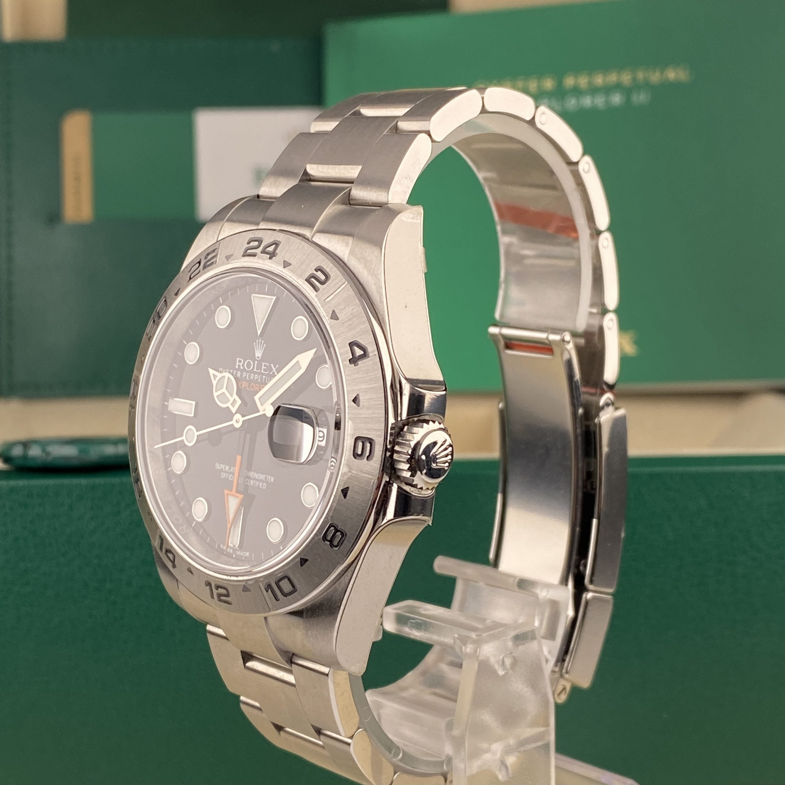 2018 Rolex Explorer II 216570 New Old Stock Full Stickers with Box & Card Complete