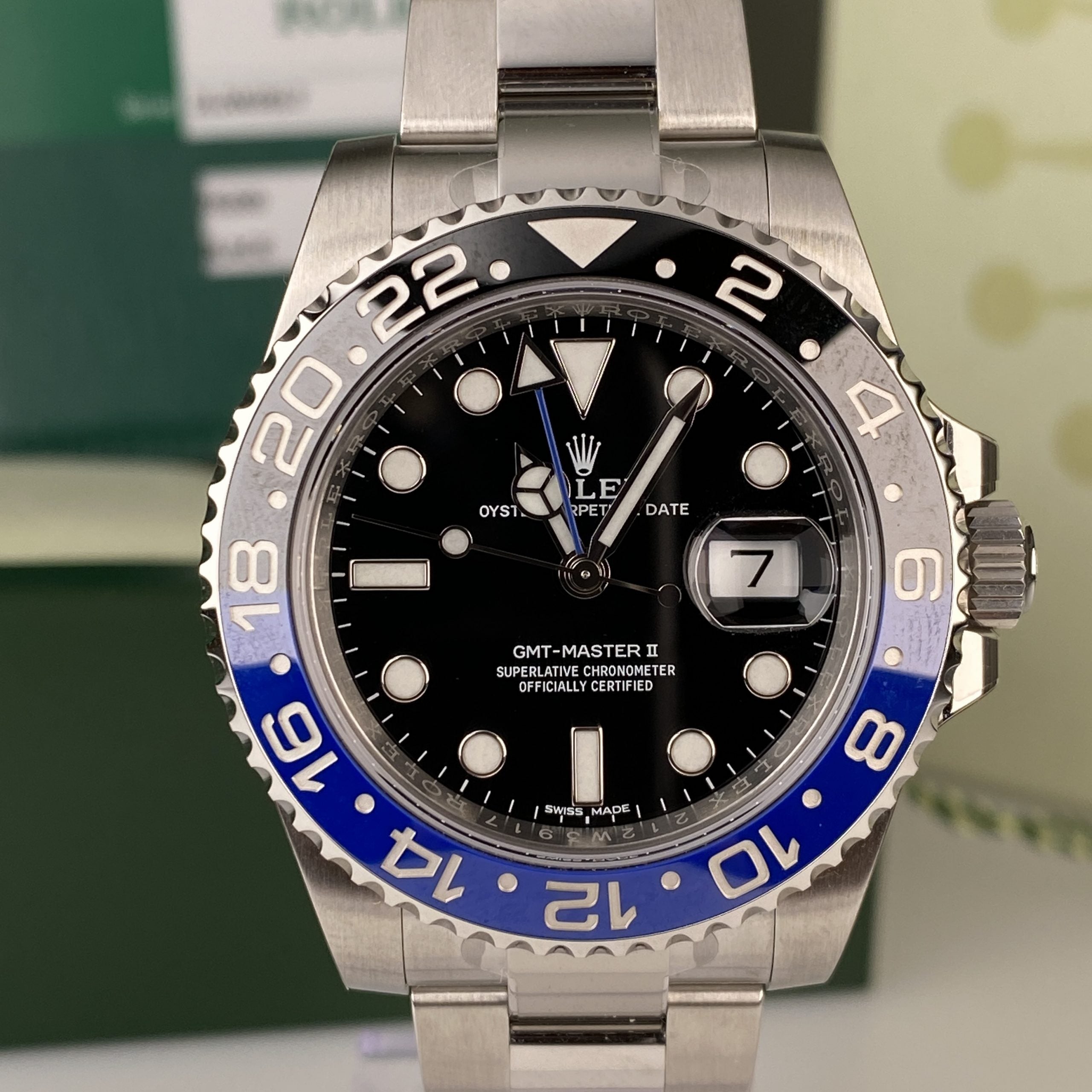 2018 Rolex GMT-Master II 116710BLNR New Old Stock Full Stickers with Box & Card Complete Discontinued Model