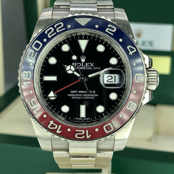 2018 Rolex GMT Master II 116719 BLRO With Box And Card Unpolished Black Dial