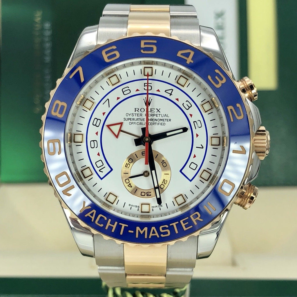 2018 Rolex Yacht-Master II 116681 Mint Condition Steel Rose Box Card