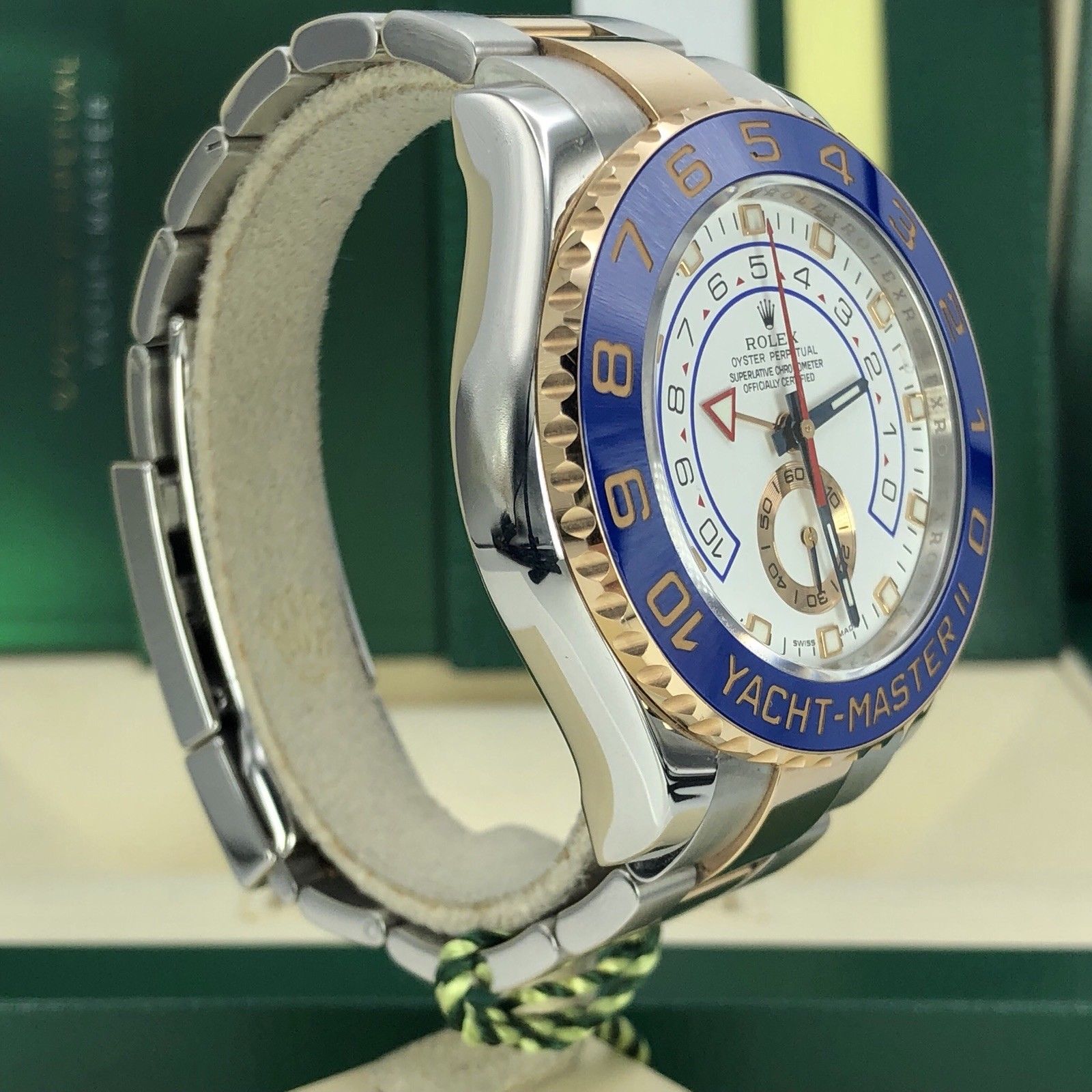 2018 Rolex Yacht-Master II 116681 Mint Condition Steel Rose Box Card