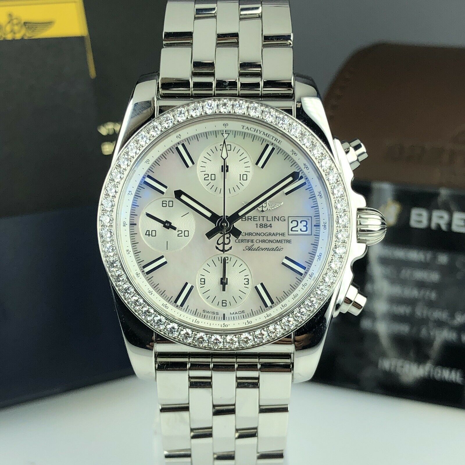 2019 Breitling Chronomat A1331053/A774 Mother Of Pearl Dial Unworn Retail 9,900$