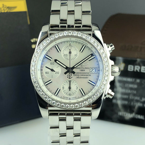 2019 Breitling Chronomat A1331053/A774 Mother Of Pearl Dial Unworn Retail 9,900$