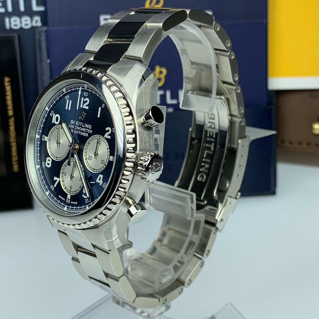 2019 Breitling Navitimer 8 B01 Chronograph AB0117131C1A1 Blue Dial 43mm Unworn
