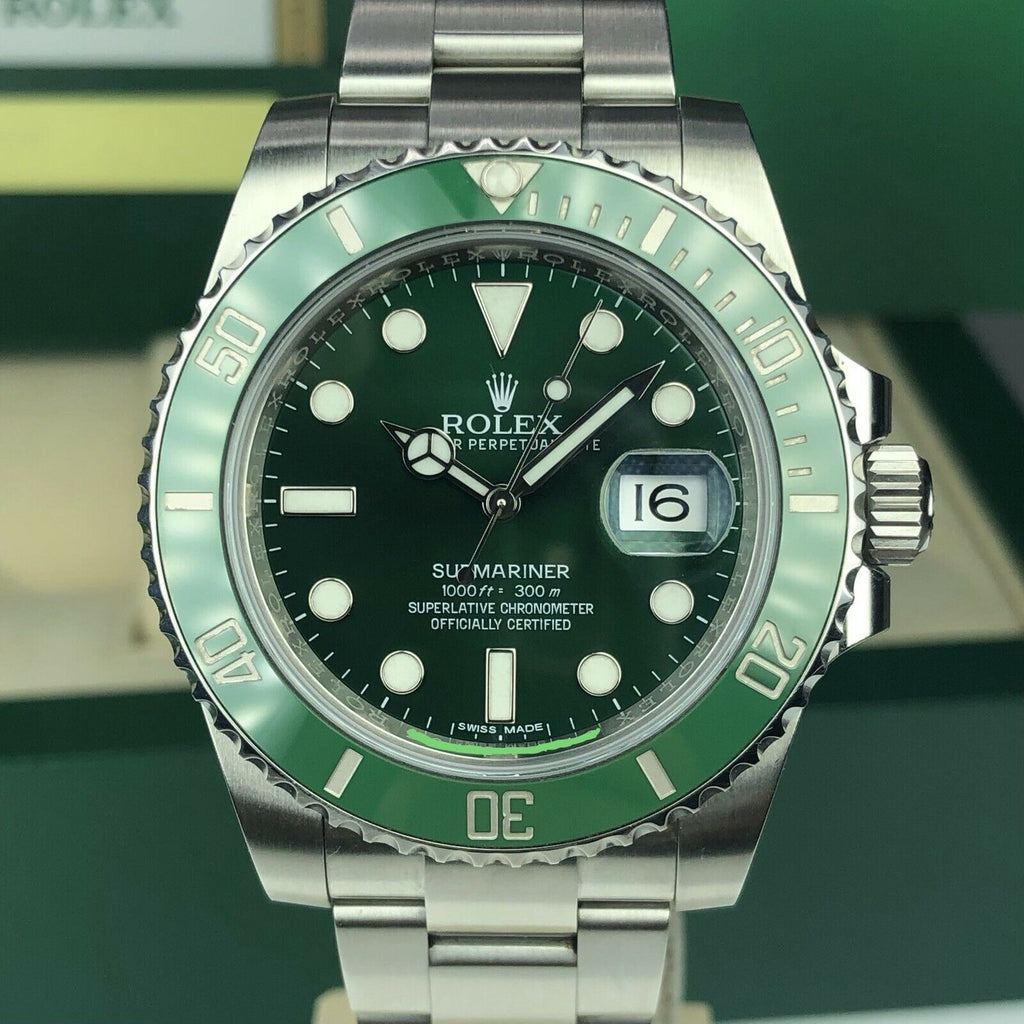 2019 Rolex 116610LV Submariner Anniversary Hulk Full Set with Box & Card