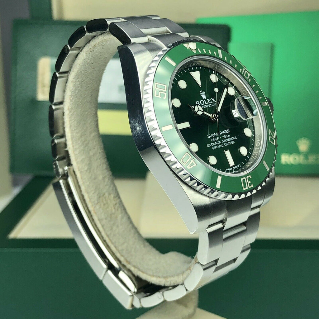 2019 Rolex 116610LV Submariner Anniversary Hulk Full Set with Box & Card