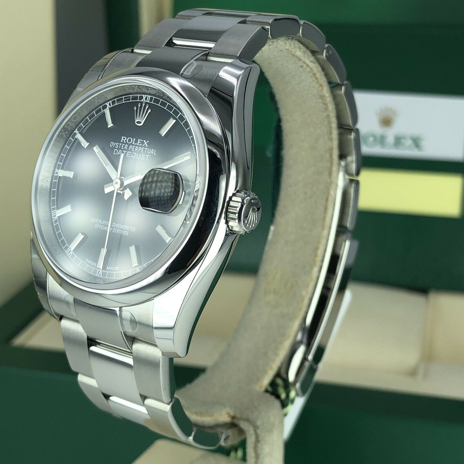 2019 Rolex Datejust 116200 Oyster Smooth Bezel 36mm With Box And Card Unworn