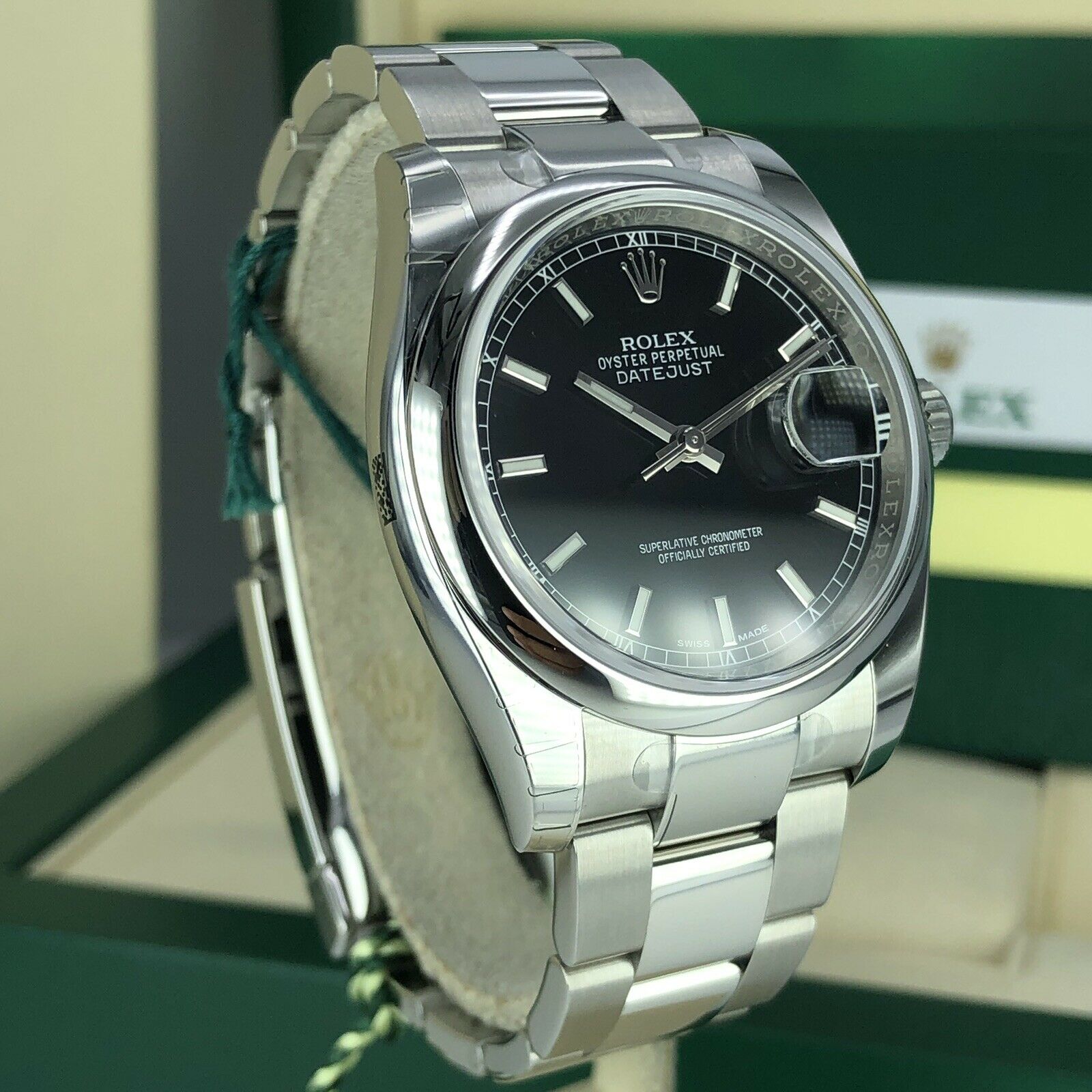 2019 Rolex Datejust 116200 Oyster Smooth Bezel 36mm With Box And Card Unworn