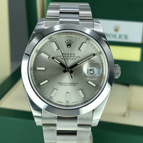 2019 Rolex Datejust 126300 Oyster Smooth Bezel 41mm With Box And Card Unworn