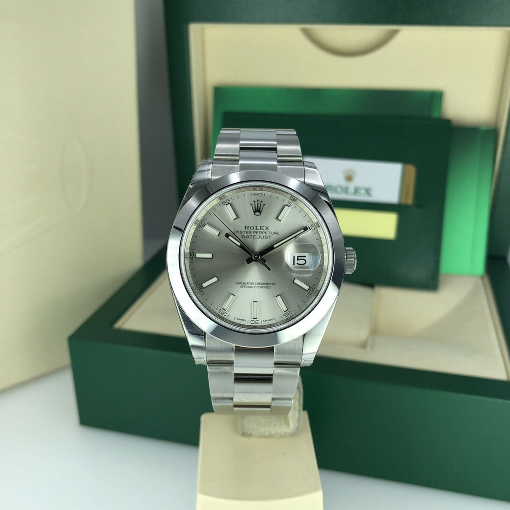 2019 Rolex Datejust 126300 Oyster Smooth Bezel 41mm With Box And Card Unworn