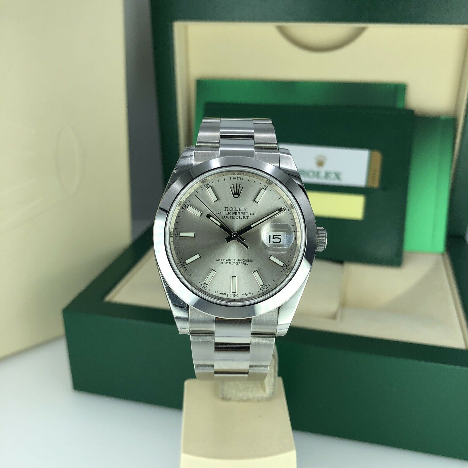 2019 Rolex Datejust 126300 Oyster Smooth Bezel 41mm With Box And Card Unworn