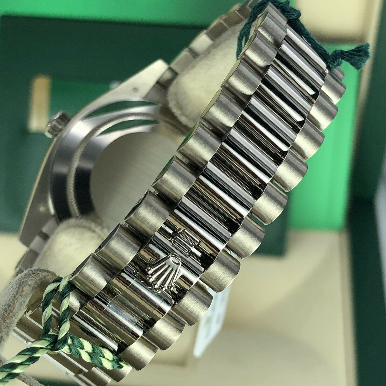 2019 Rolex Day-Date 228239 Olive Green White Gold 40mm With Box And Card Unworn
