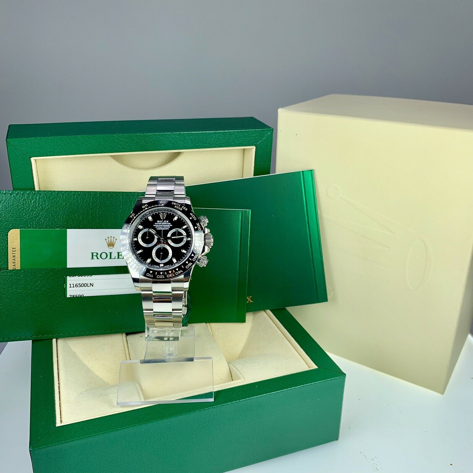 2019 Rolex Daytona 116500LN Black Dial With Box & Card Full Set