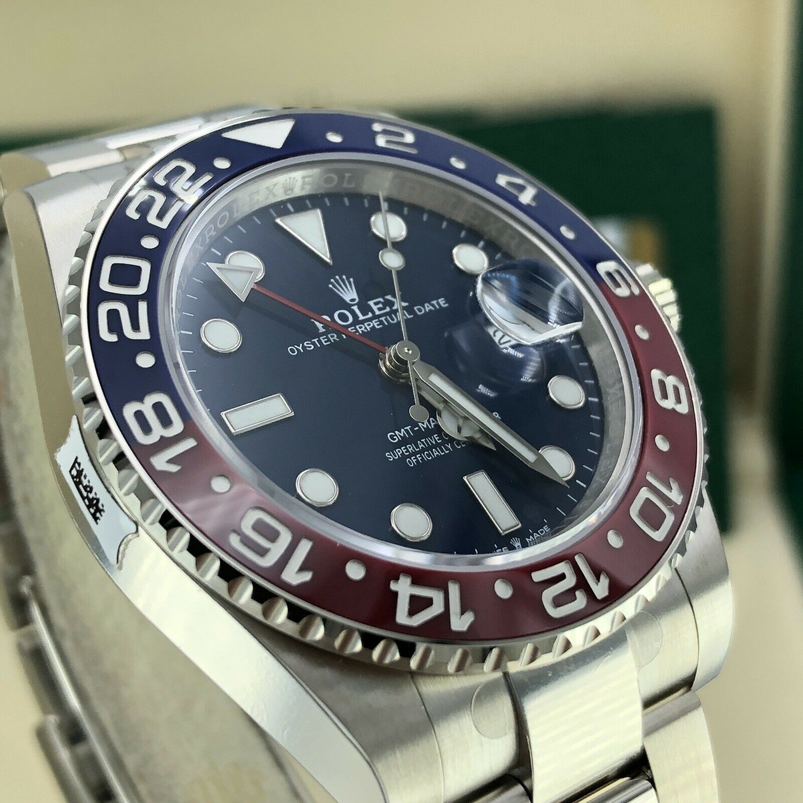 2019 Rolex GMT Master II 126719 BLRO With Box And Card Full Stickers Unworn