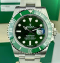 2019 Unworn Rolex 116610LV Submariner Anniversary Hulk Full Stickers Box & Card