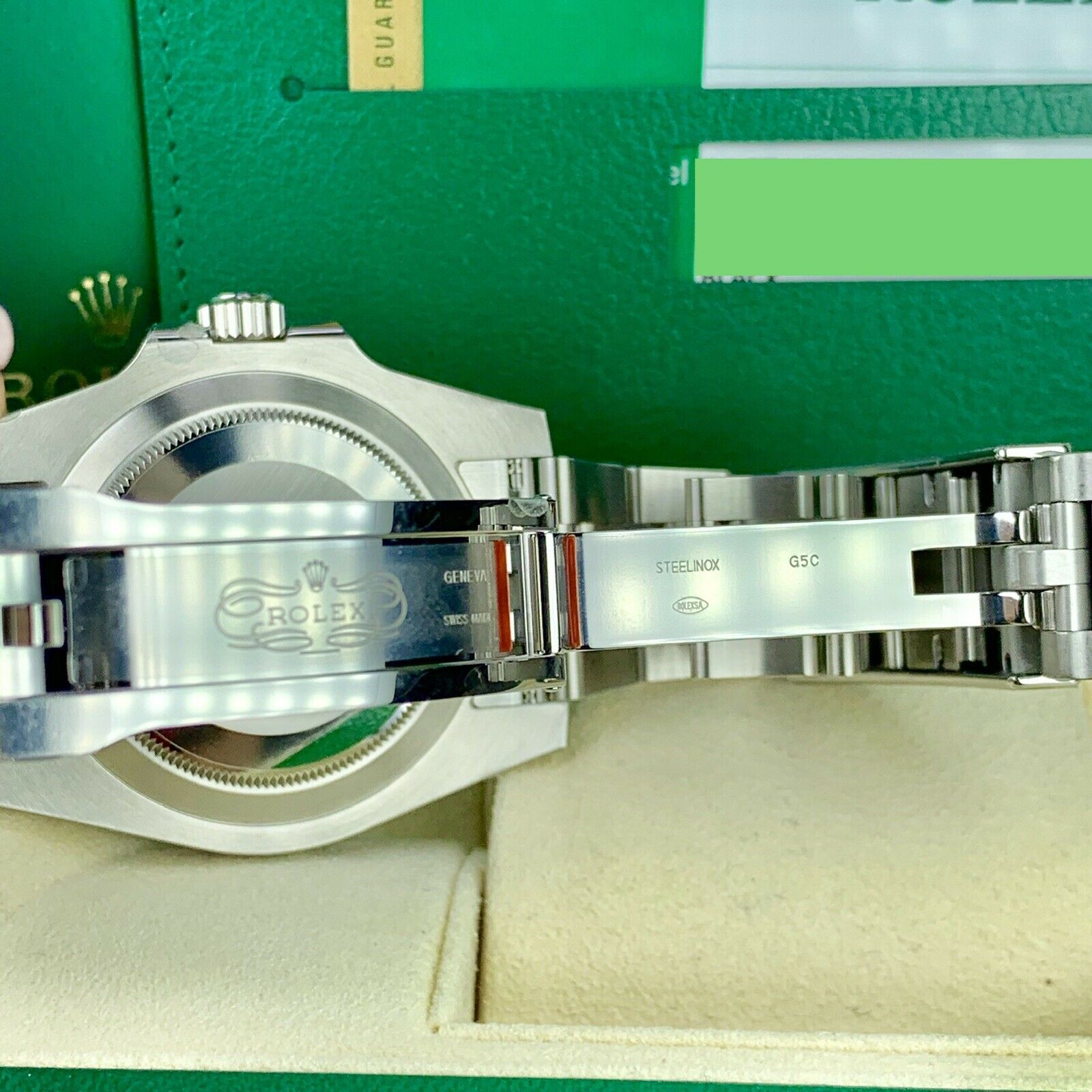 2019 Unworn Rolex 116610LV Submariner Anniversary Hulk Full Stickers Box & Card