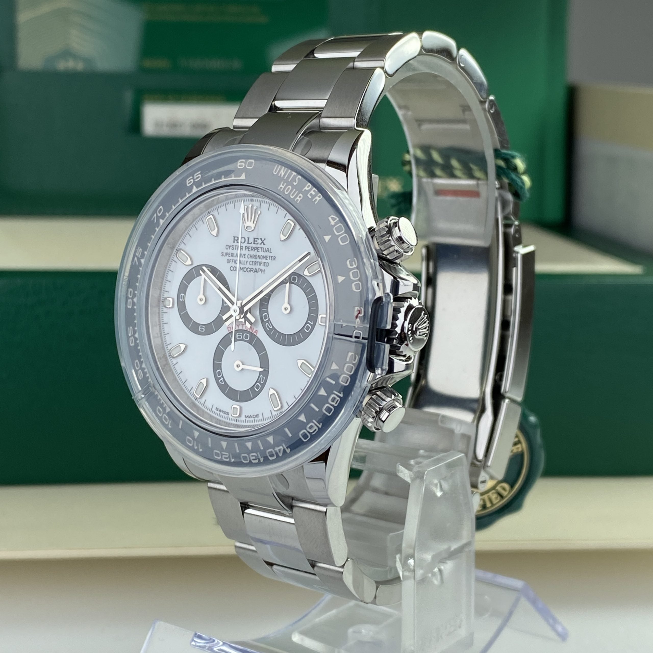 2020 Rolex Daytona 116500LN White Dial Unworn Stickers with Box & Card
