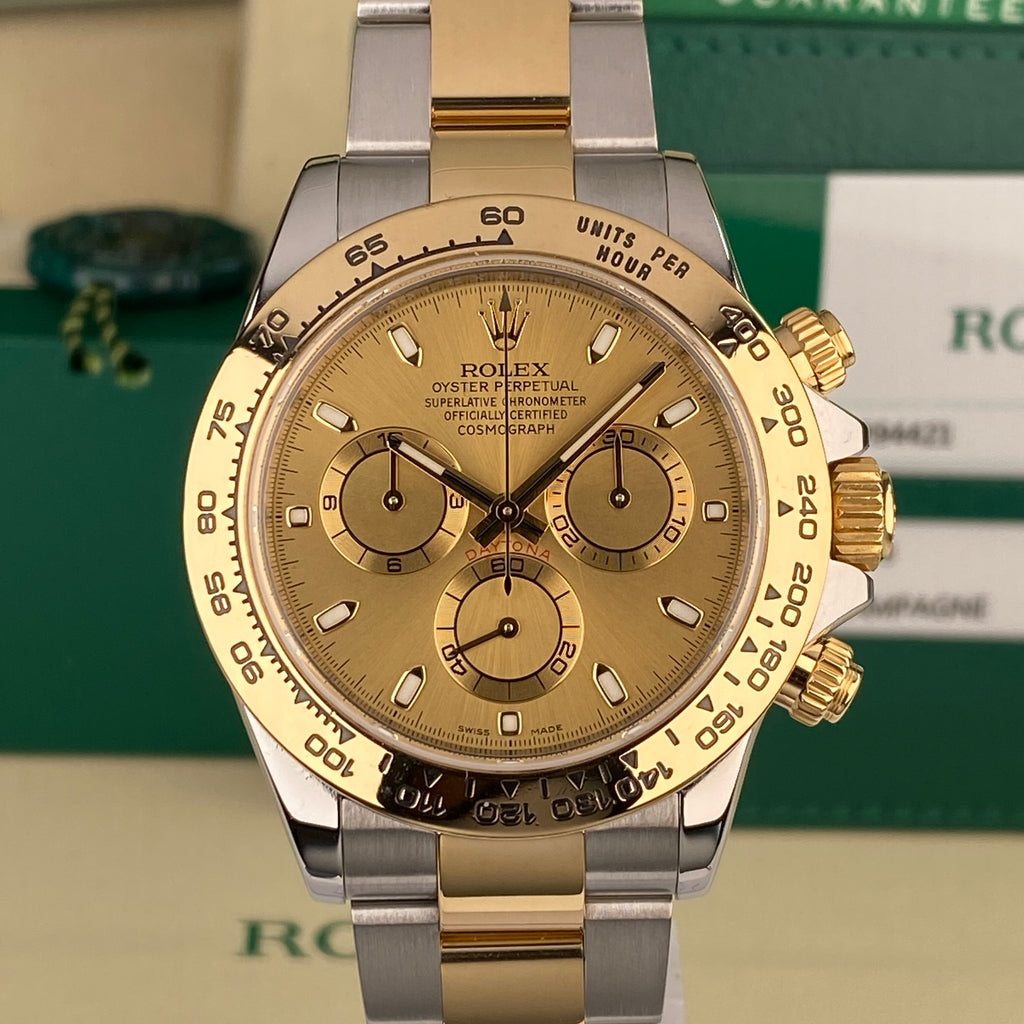 2020 Rolex Daytona 116503 Steel & Gold Champagne Dial with Box & Card