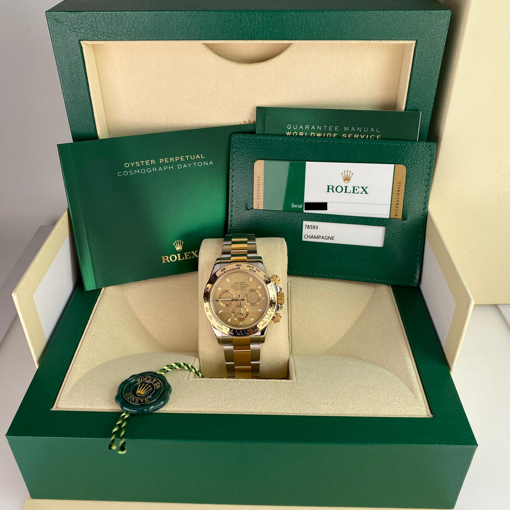 2020 Rolex Daytona 116503 Steel & Gold Champagne Dial with Box & Card