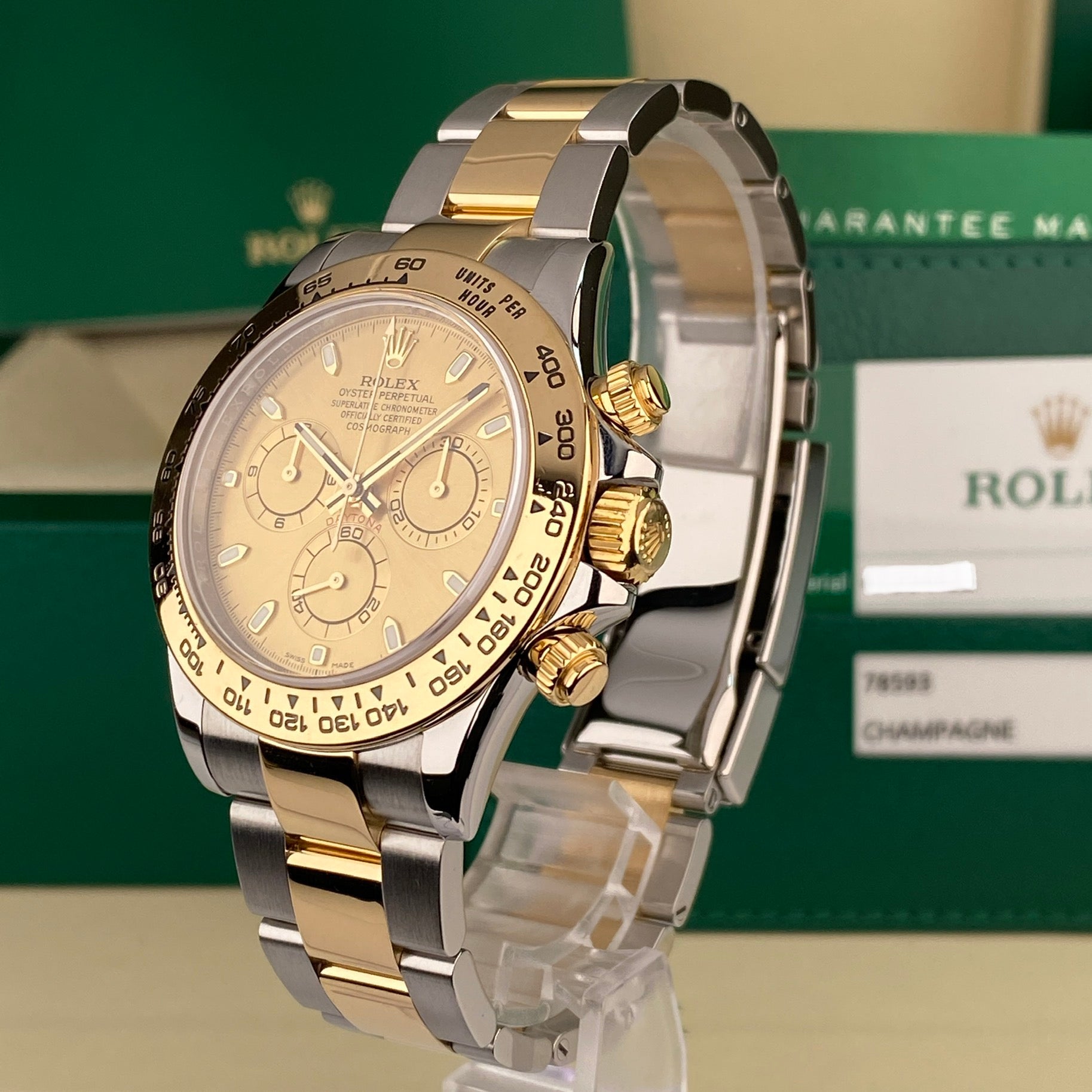 2020 Rolex Daytona 116503 Steel & Gold Champagne Dial with Box & Card