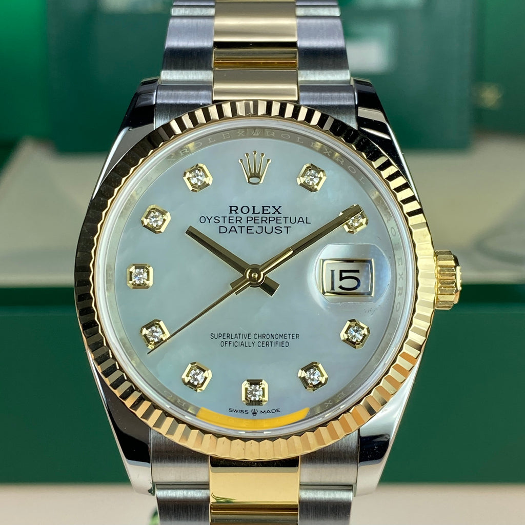 2020 Unworn Rolex Datejust 126233 Factory Mother Of Pearl Diamonds Dial with Box & Card