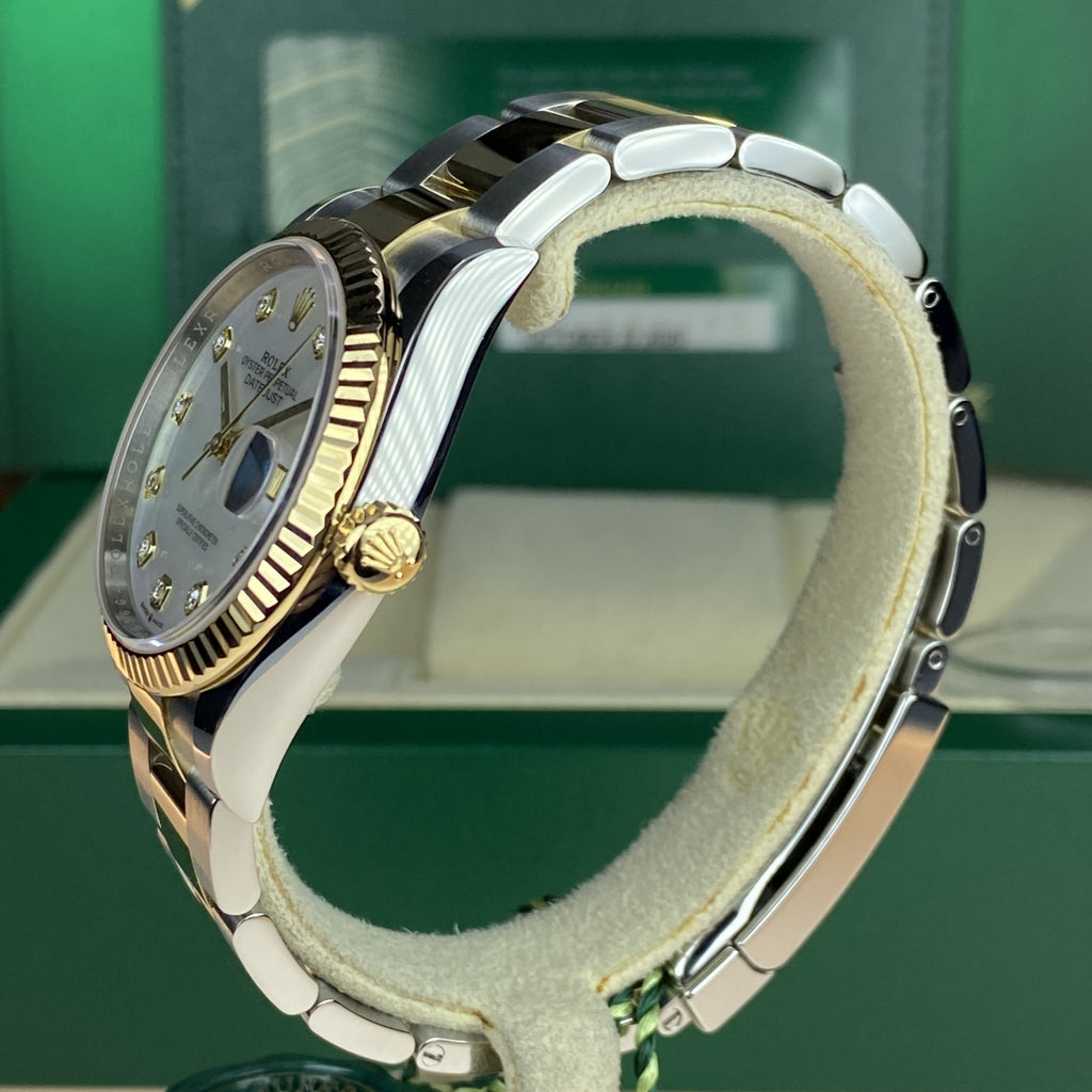 2020 Unworn Rolex Datejust 126233 Factory Mother Of Pearl Diamonds Dial with Box & Card