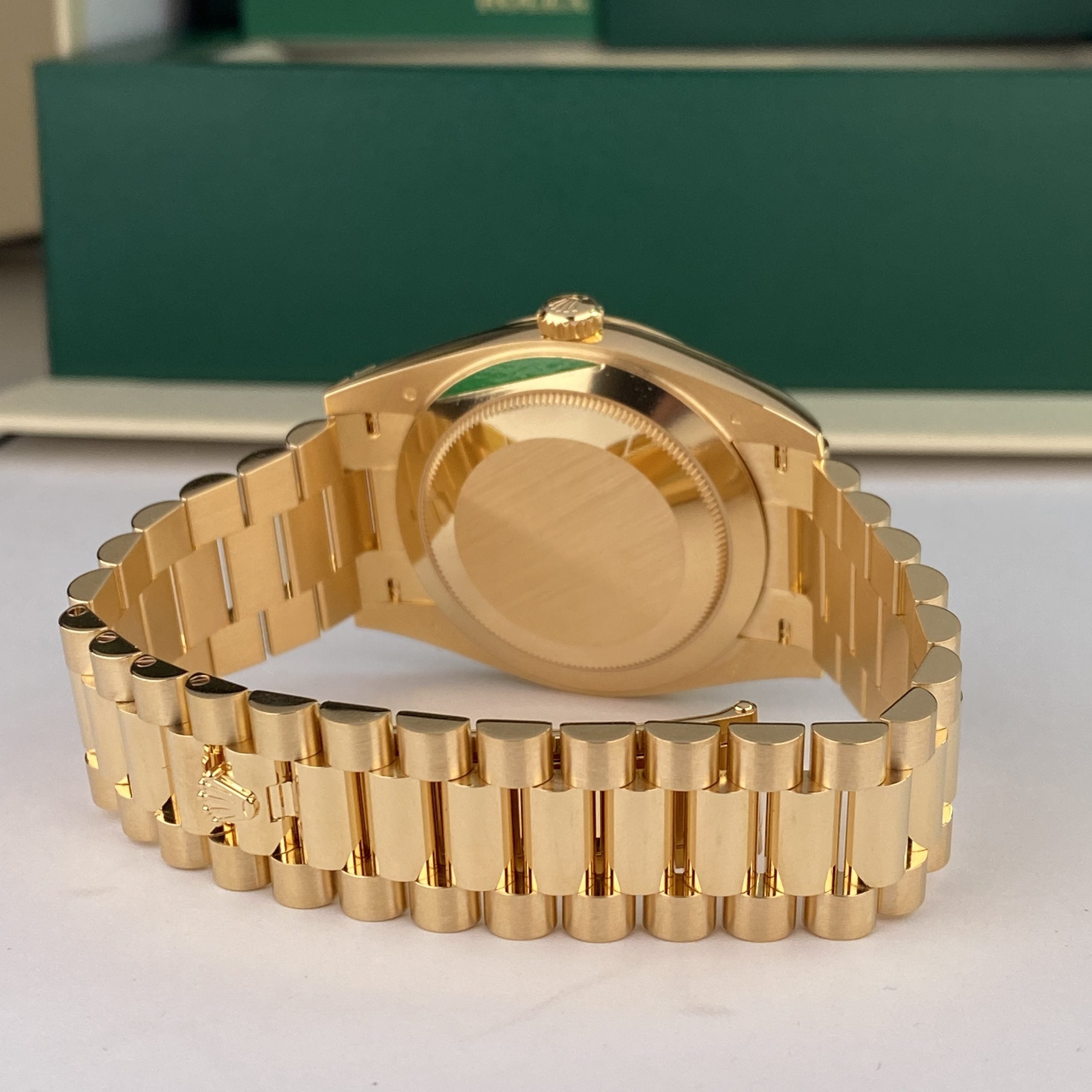 2022 Rolex Day-Date 228238 40mm Onyx Baguette Complete Set Unworn