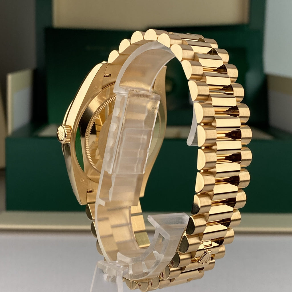 2022 Rolex Day-Date 228238 40mm Onyx Baguette Complete Set Unworn
